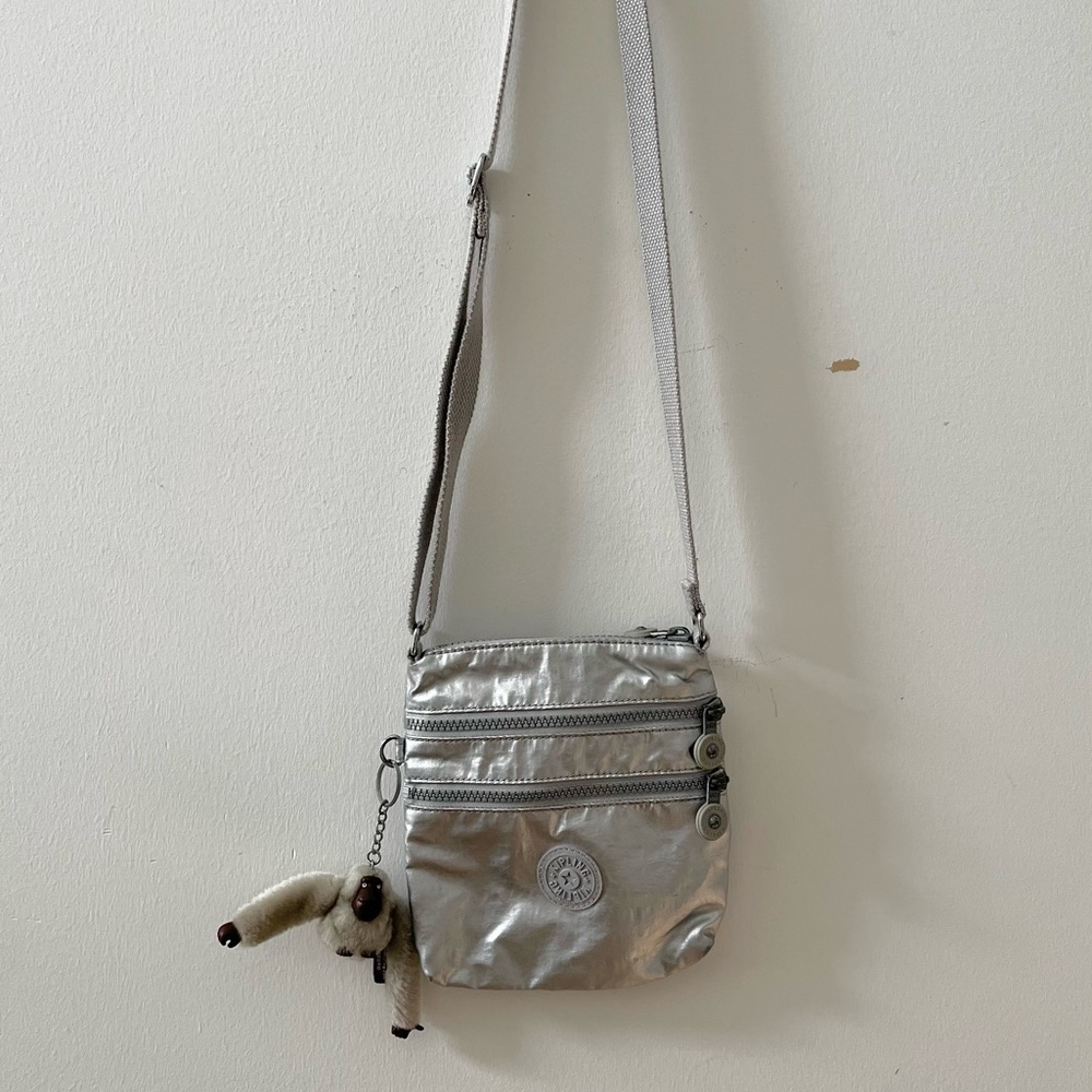 Kipling Silver Monochrome Crossbody Bag